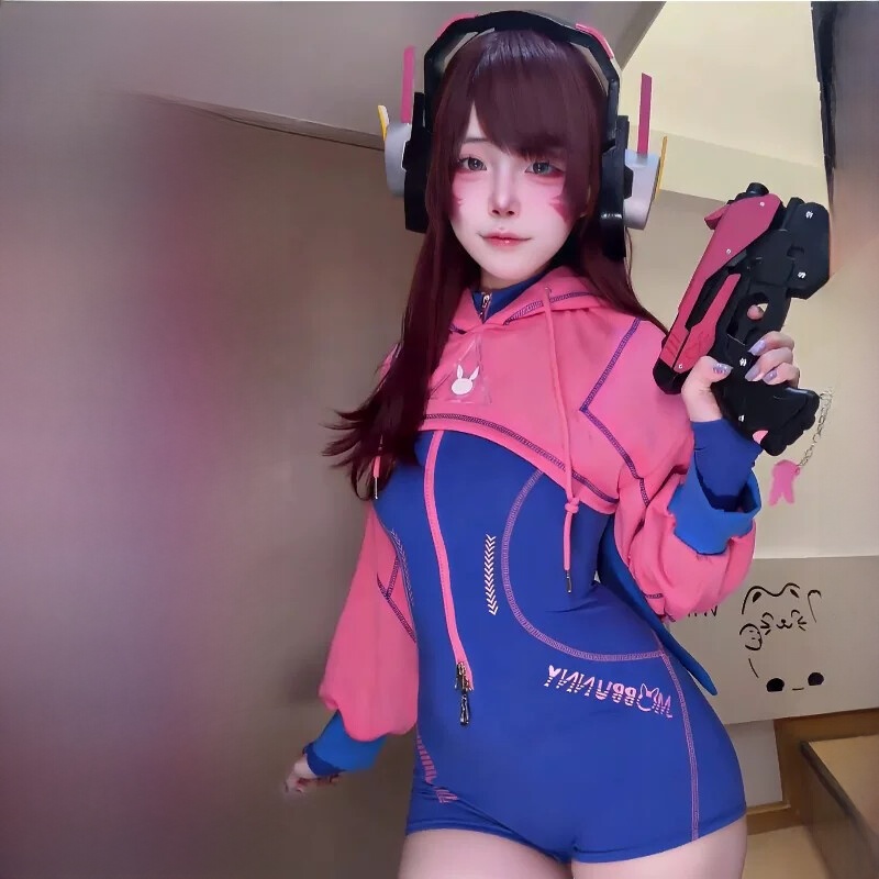 Dva Cosplay Prop - Косплей-костюм «Зайка-девушка» Хана Два, созданный фанатами,