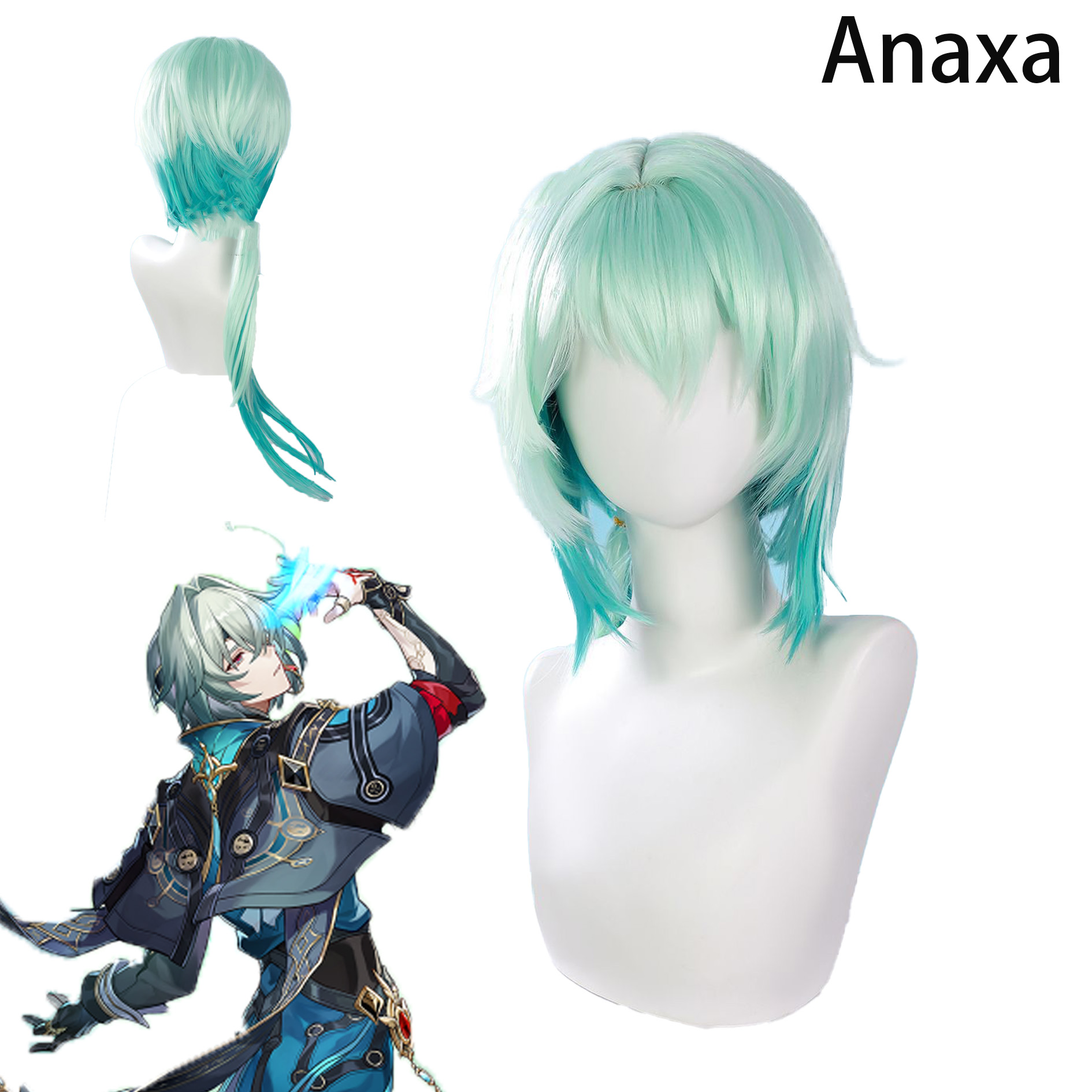 Anaxa Cosplay Prop - Парик для косплея Анаксагораса из Honkai