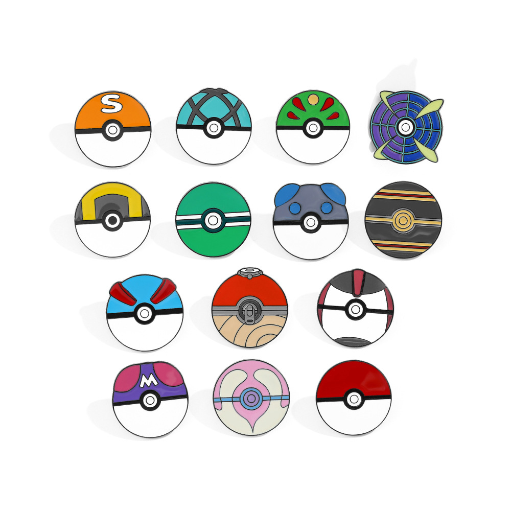 Металлические эмалевые значки- – обзор и цена Pokeball Cosplay Prop